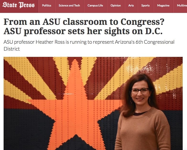 The State Press at ASU covered Heather Ross' campaign for office