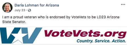 vote vets endorsement daria lohman