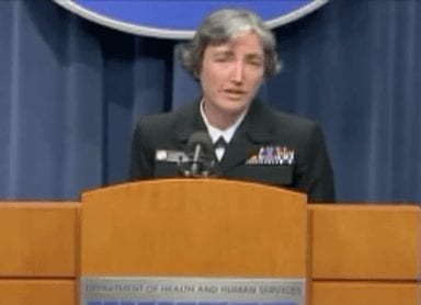 CDC Deputy Director Anne Schuchat speaking about swine flu in April 2009.
