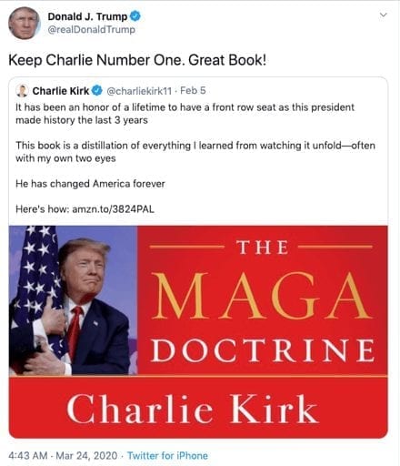 Trump promotes "The MAGA Doctrine" book