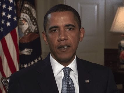 Obama speaks in a weekly address about the threat of H1N1 in the U.S.