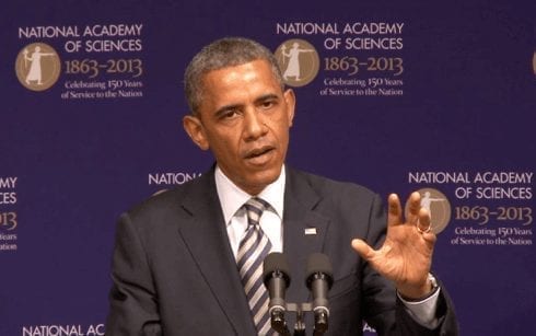 Obama speaks about importance of science during swine flu epidemic