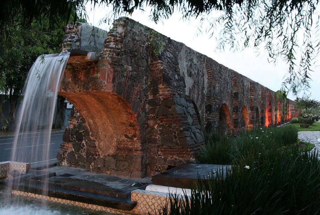 The Chapultepec Aqueduct in modern-day Mexico City.