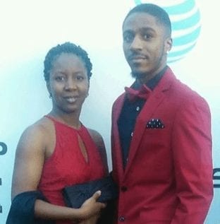 BLM activist MarShawn McCarrel with his mother. 