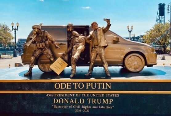 Ode to Putin Living Statue by Trump Statue Initiative