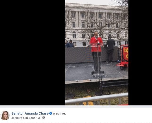 Amanda Chase speech on Jan 6 Stop the Steal at DC Capitol.