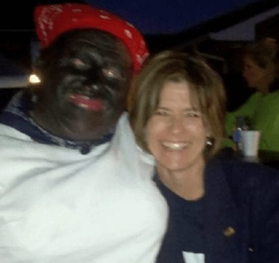 Terri Lynn Weaver poses with her pastor in blackface. 