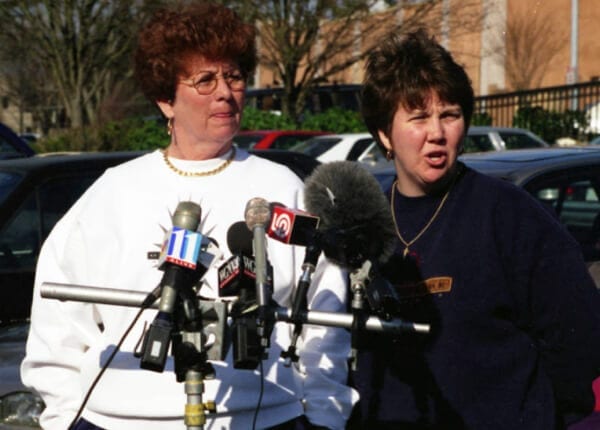 Otherside owners Beverly McMahon and Dana Ford speak to press after the bombing.