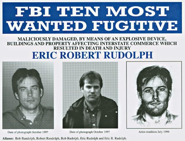 Eric Rudolph on FBI Ten Most Wanted