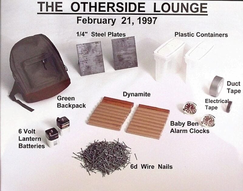 Evidence from the Otherside Lounge bombing in Atlanta in 1997