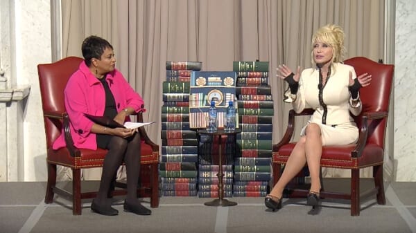 Dolly Parton speaks at the Library of Congress