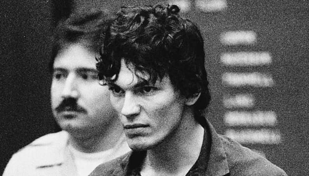 Serial killer Richard Ramirez in court in 1985.