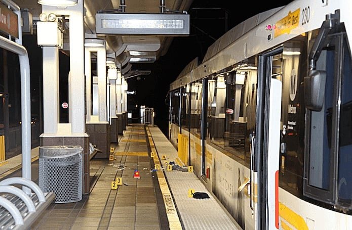 Long Beach train station where Cesar Rodriguez was killed