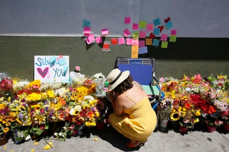 Memorial for Melyda Corado at Trader Joe's where she was shot