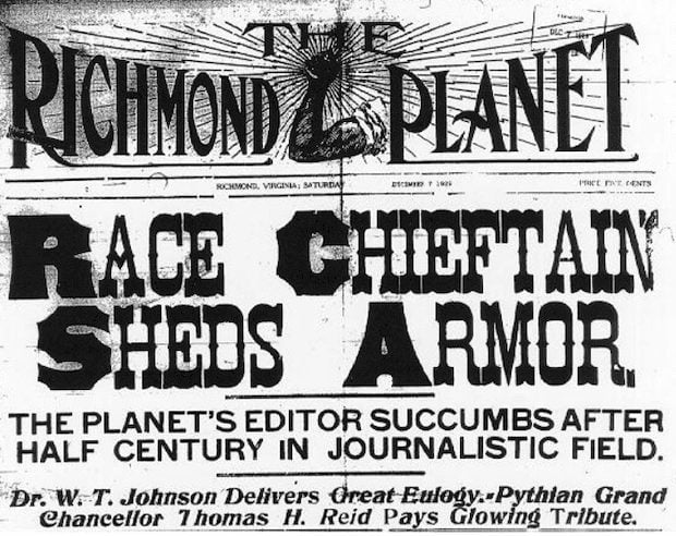 Death notice for John Mitchell Jr in Richmond Planet