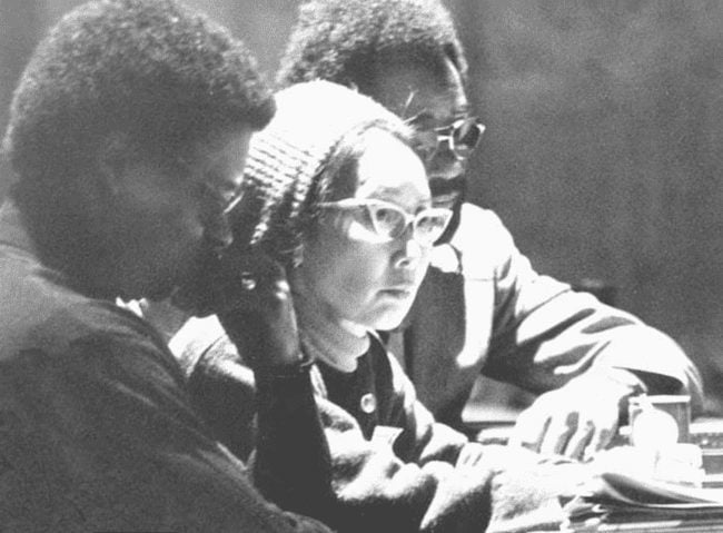 Yuri Kochiyama with Black activists in 1960s