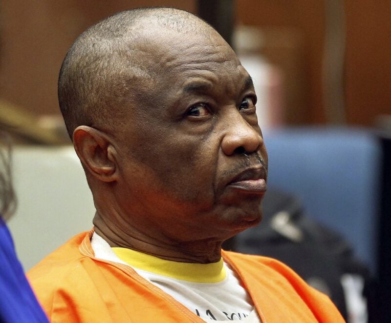 Grim Sleeper serial killer, Lonnie Franklin Jr, in a LA courtroom