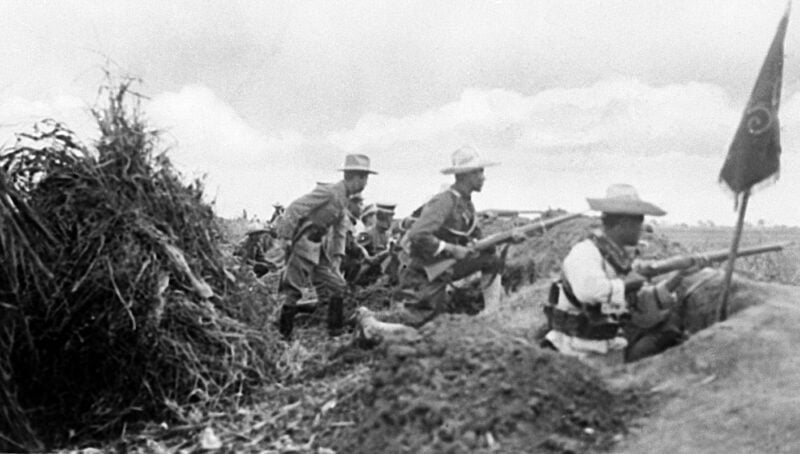 Mexican revolution soldiers under Obregon in 1924