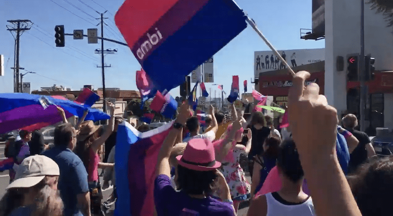 Bi Pride parade in West Hollywood