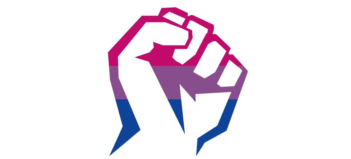 Bisexual pride fist by Shari Rose