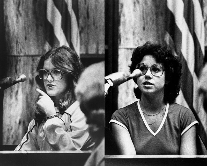 Ted Bundy survivors Karen Chandler & Kathy Kleiner at Chi Omega trial