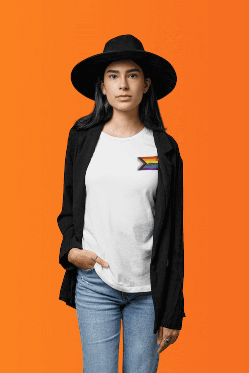 BIPOC rainbow t-shirt women's