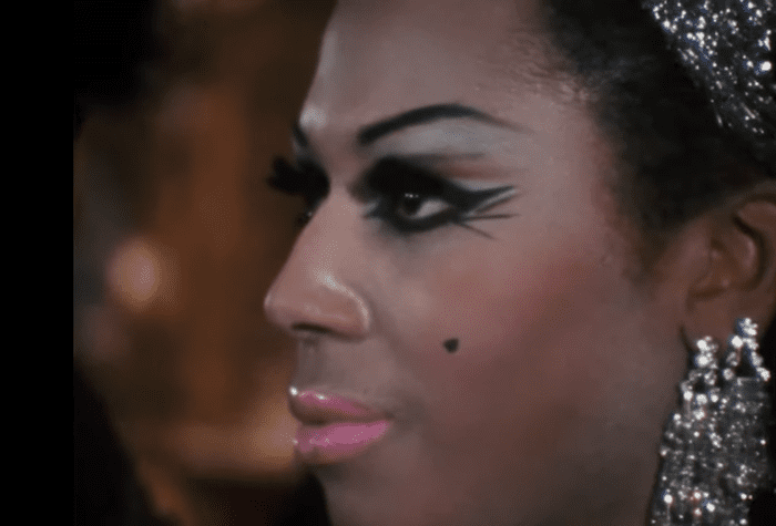 Closeup of Crystal LaBeija's makeup