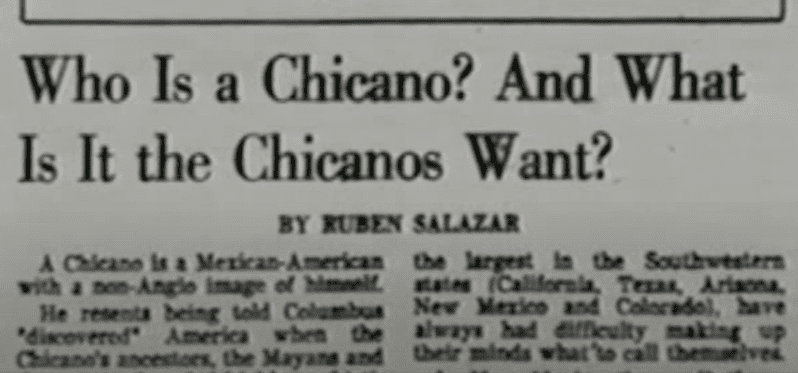 What is a Chicano column in 1970