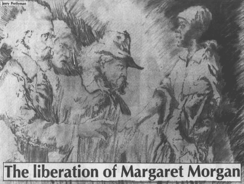 The Liberation of Margaret Morgan newspaper headline