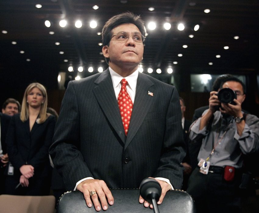 Alberto Gonzales at Senate confirmation hearing