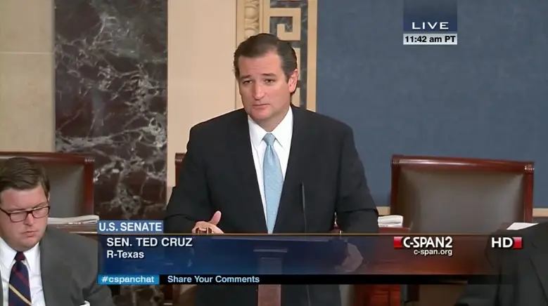 Sen. Ted Cruz filibuster in 2013