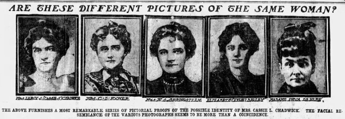 Cassie Chadwick's many con artist identities